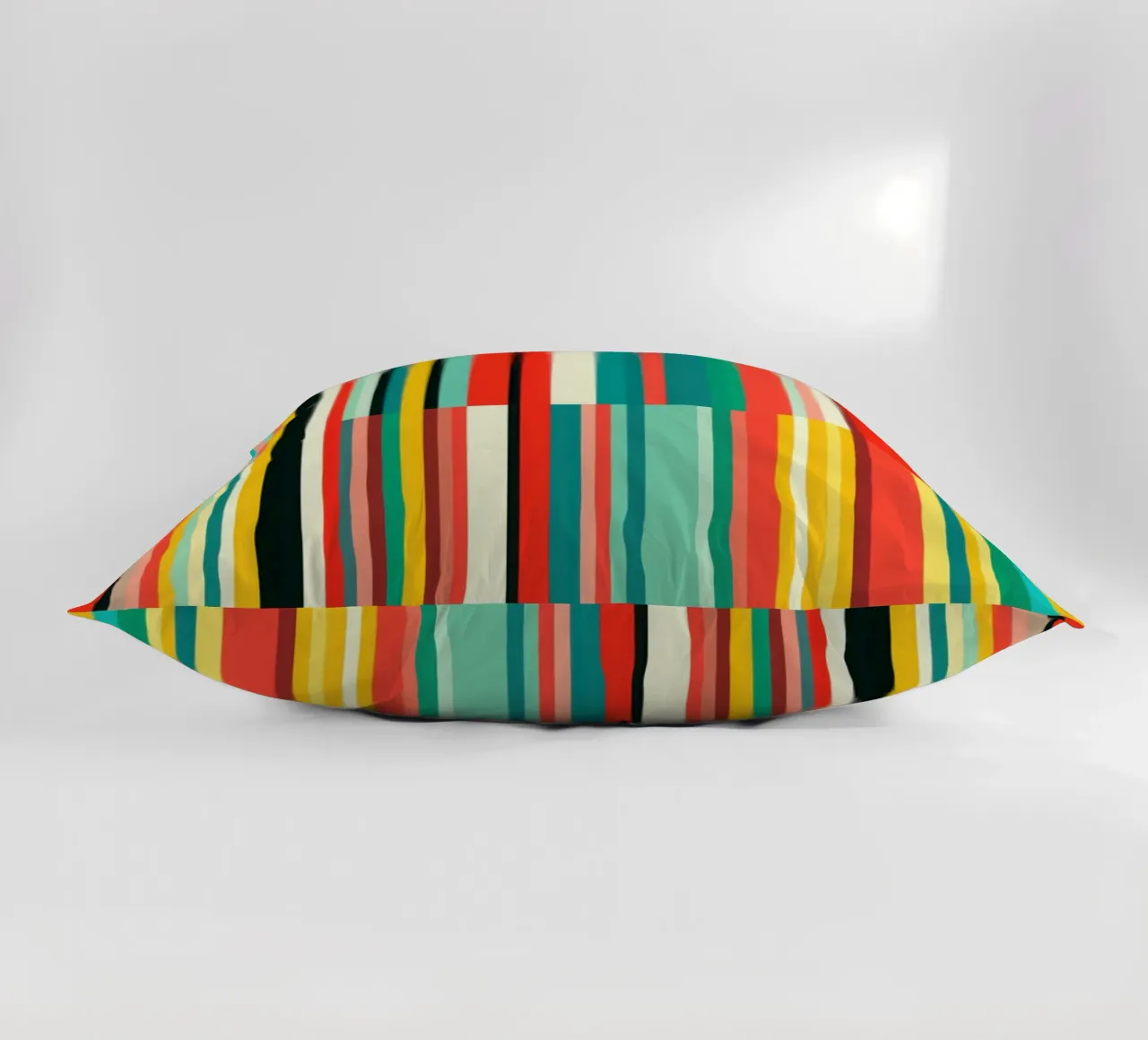 Codice a barre retrò e motivo astratto a strisce Op-Art cuscino da Autofocus