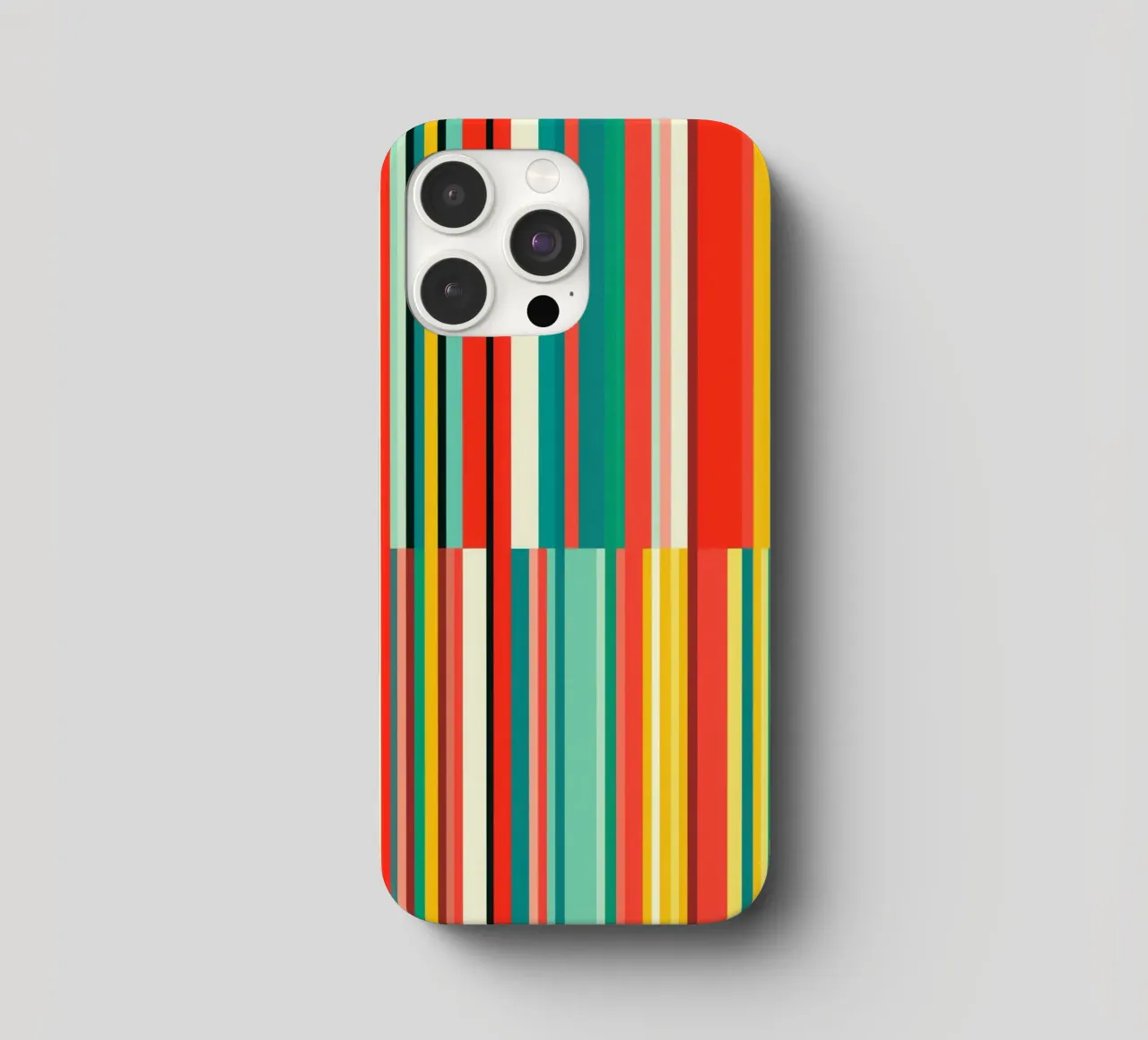 Codice a barre retrò e motivo astratto a strisce Op-Art cover iphone da Autofocus