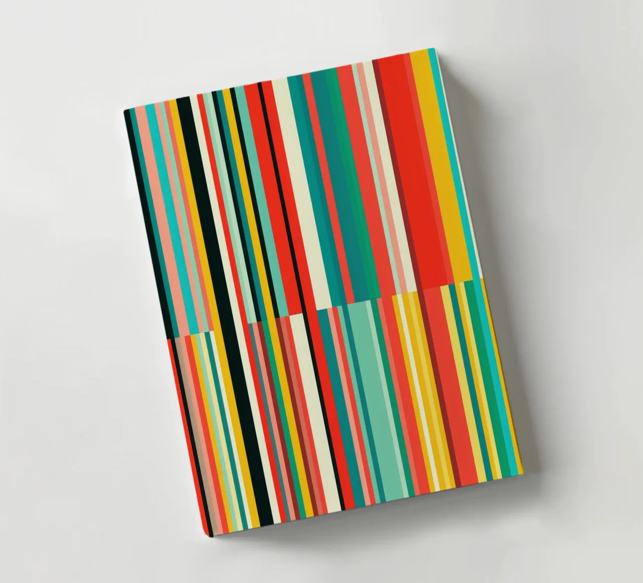 Code-barres rétro | Motif abstrait à rayures Op-Art carnet de notes de Autofocus