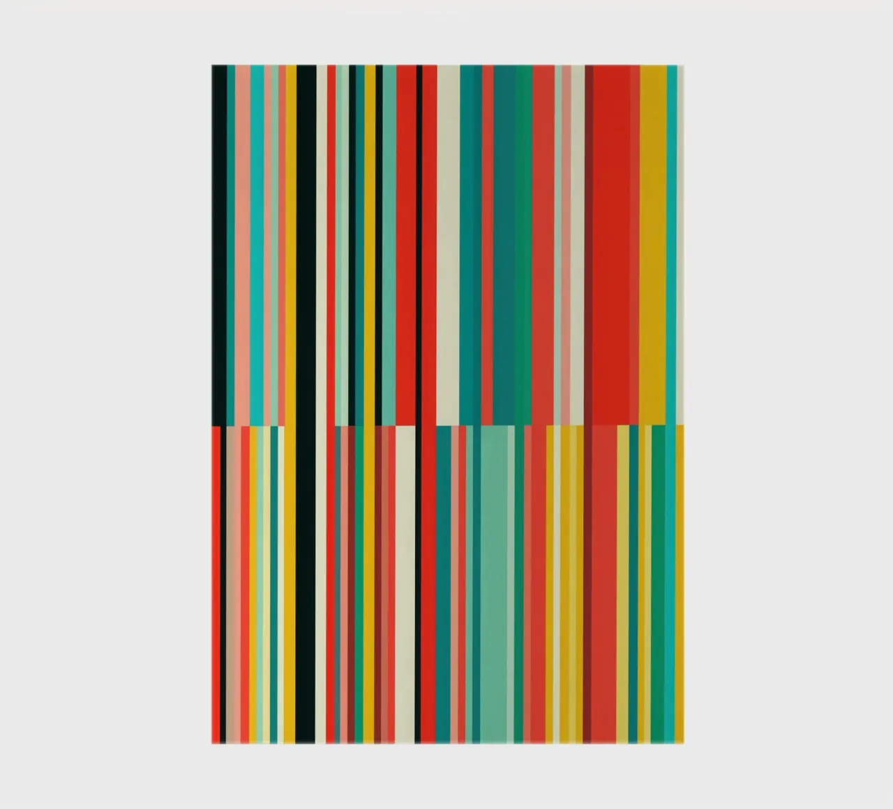 Code-barres rétro | Motif abstrait à rayures Op-Art carnet de notes de Autofocus