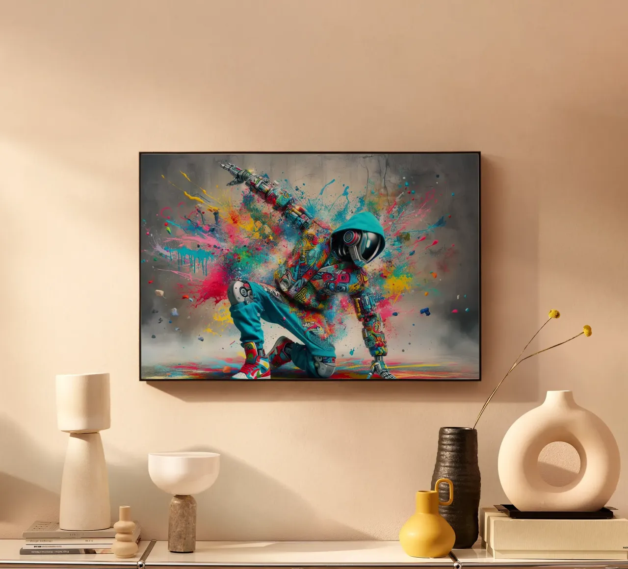 Graffiti Robot Dancer plexiglass da 🎁 NOBELART
