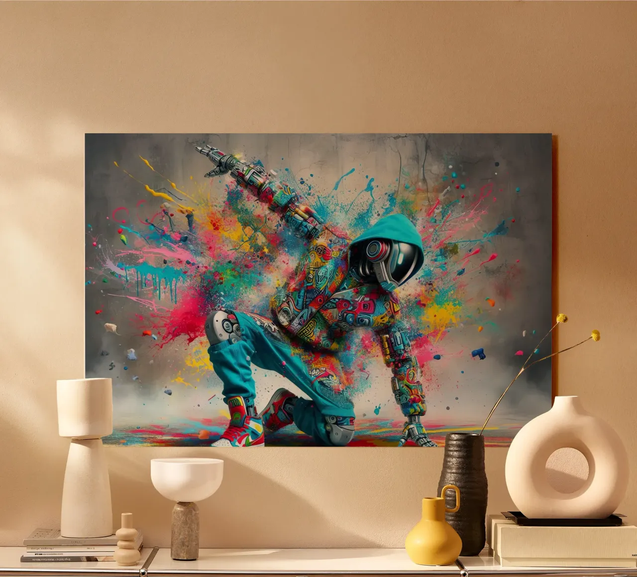 Graffiti Robot Dancer plexiglass da 🎁 NOBELART