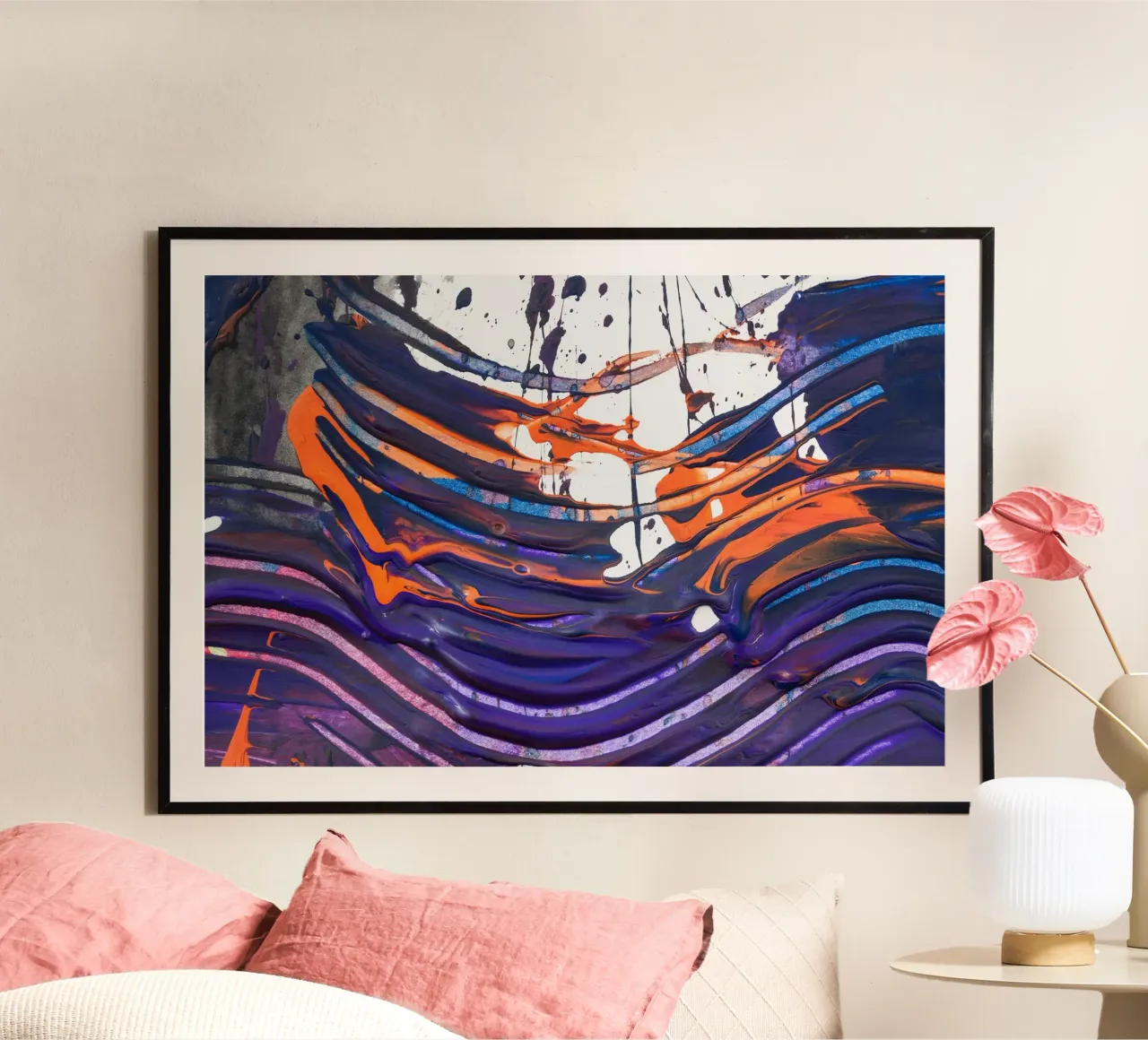 purple abstract poster da artshop