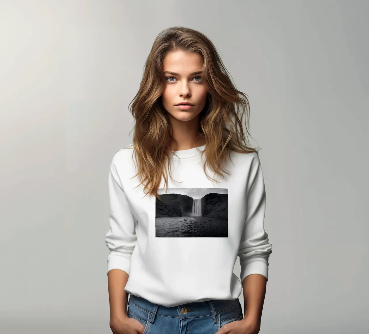 Skogafoss Waterfall felpa da Fjöllart