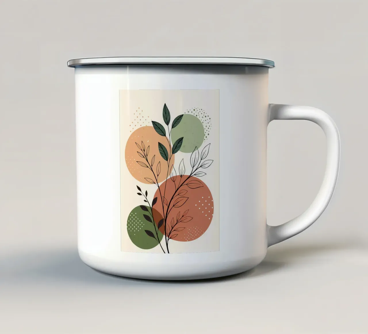 Natura di metà secolo tazza in smalto da Locquinn Fuller