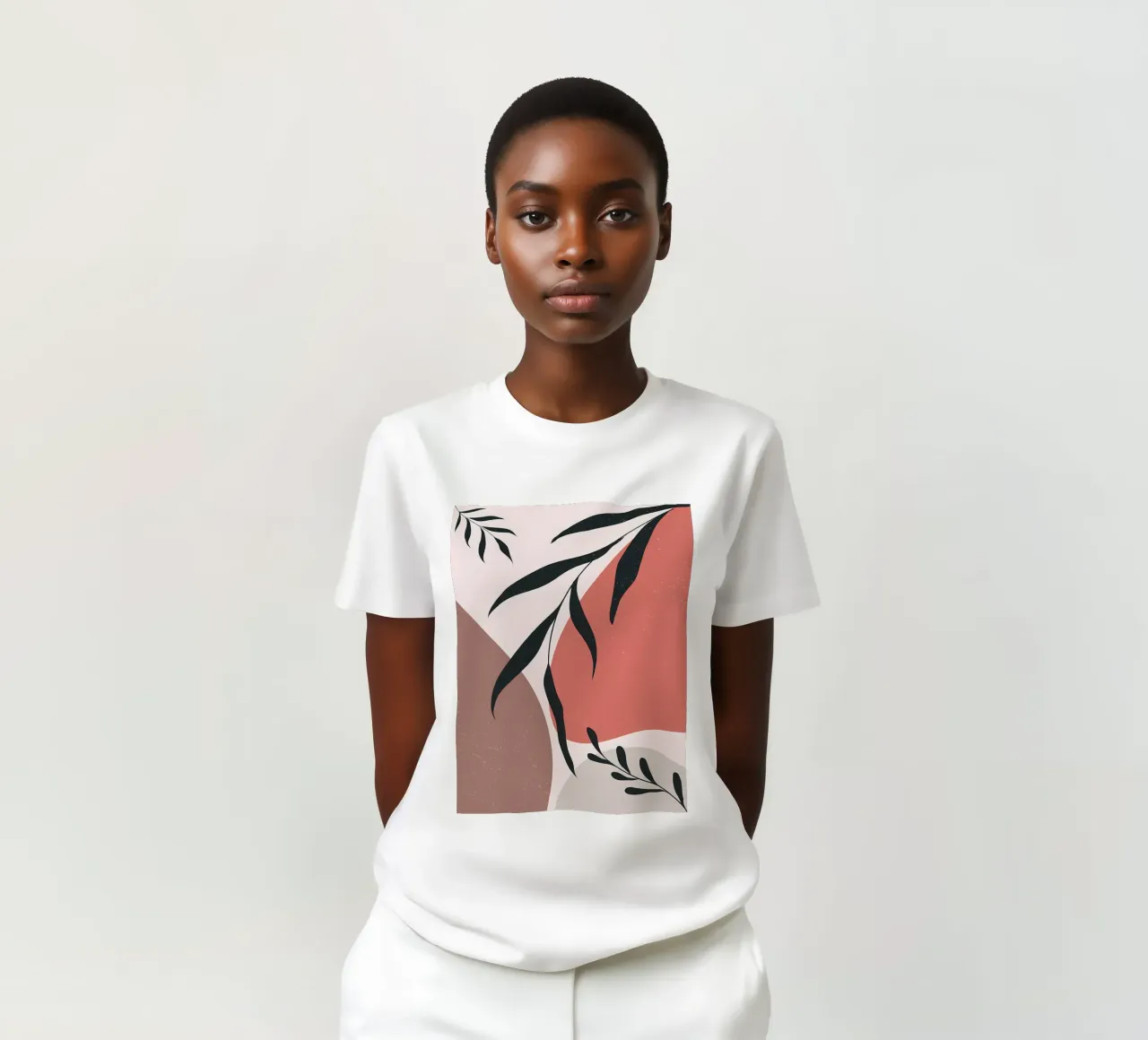 Minimal Leave Abstract Art t-shirt da Locquinn Fuller