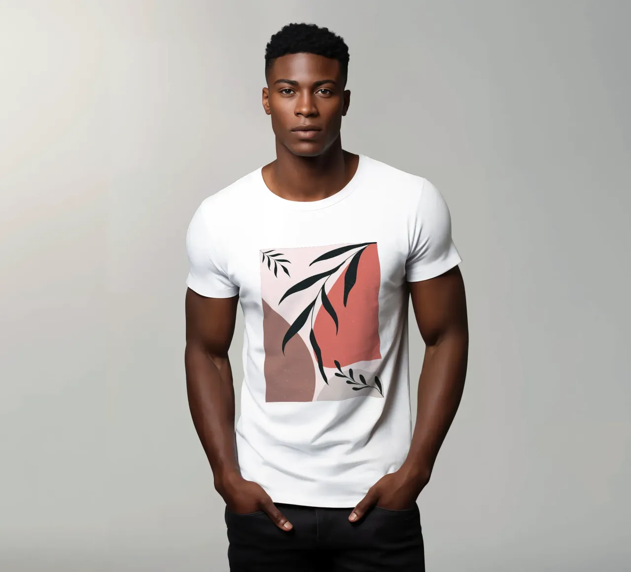 Minimal Leave Abstract Art t-shirt da Locquinn Fuller