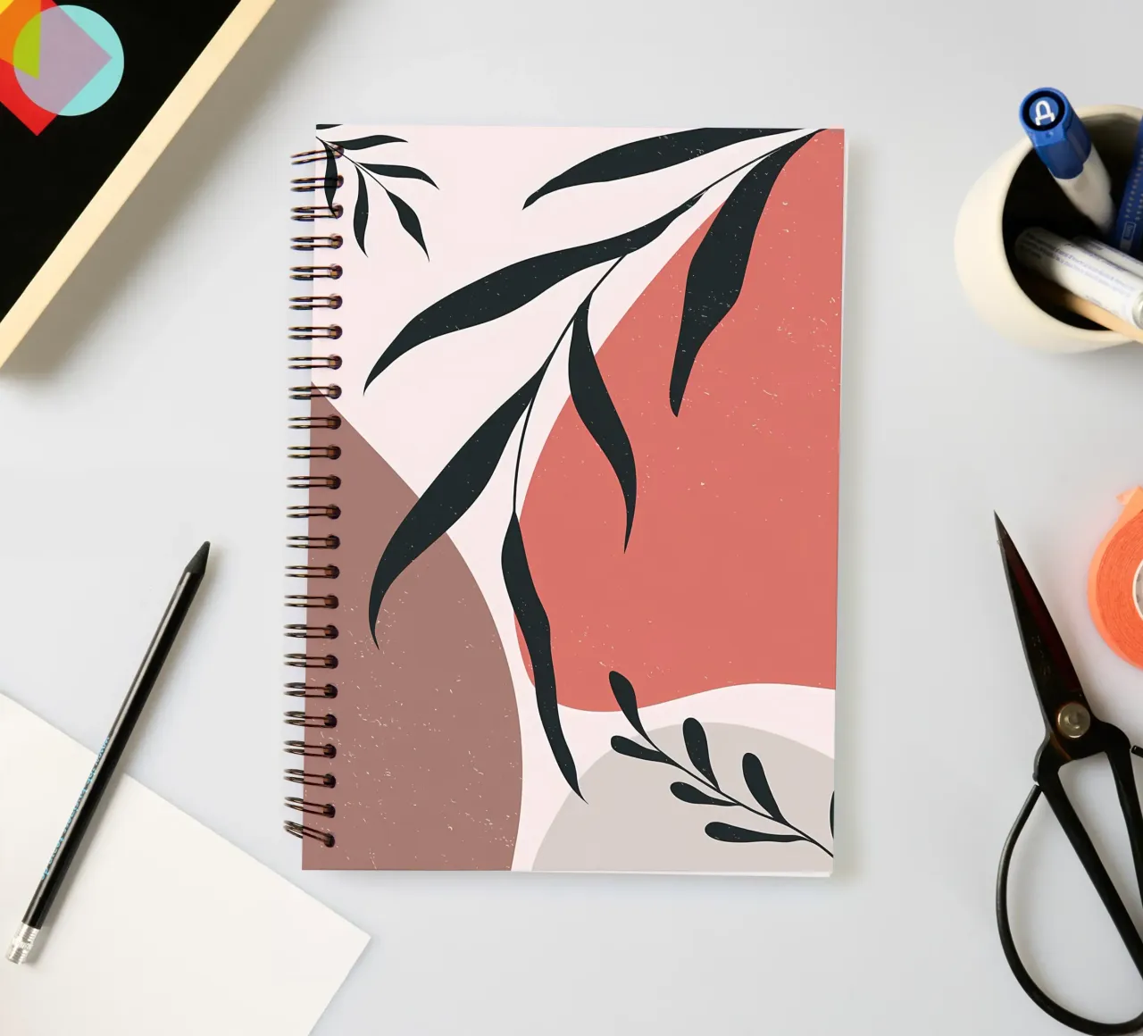 Minimal Leave Abstract Art diario ad anelli da Locquinn Fuller