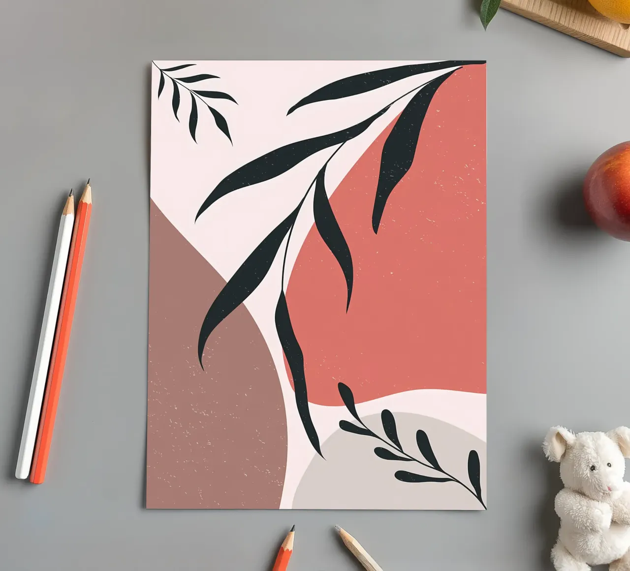 Minimal Leave Abstract Art foglio adesivo da Locquinn Fuller
