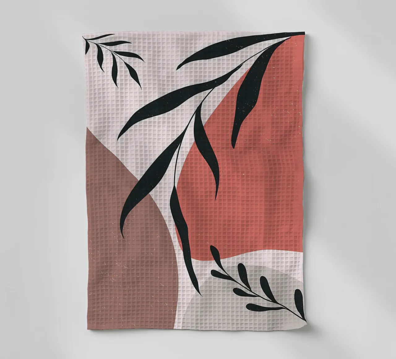 Minimal Leave Abstracte Kunst theedoek van Locquinn Fuller