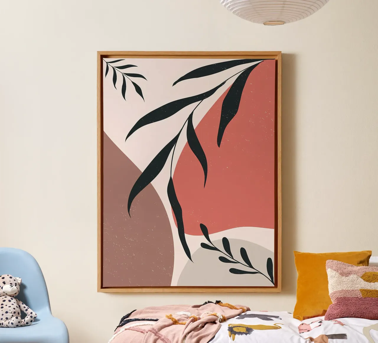 Minimal Leave Abstract Art tela da Locquinn Fuller