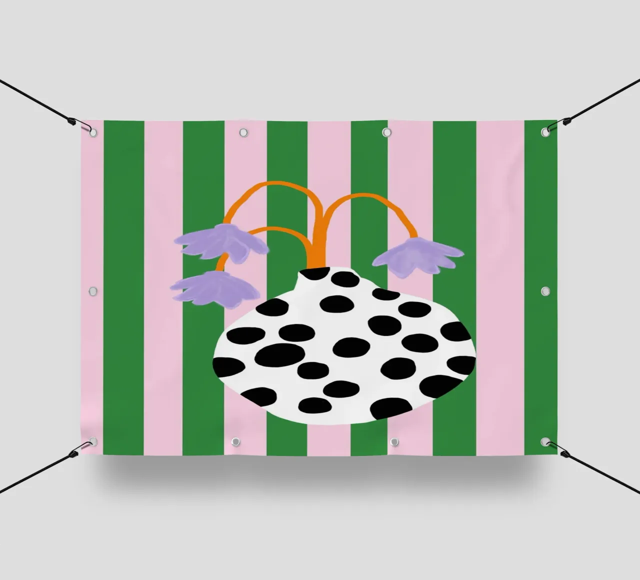 Vasenliebe dots telo in pvc da Hej Ibiza by Ute Arnold