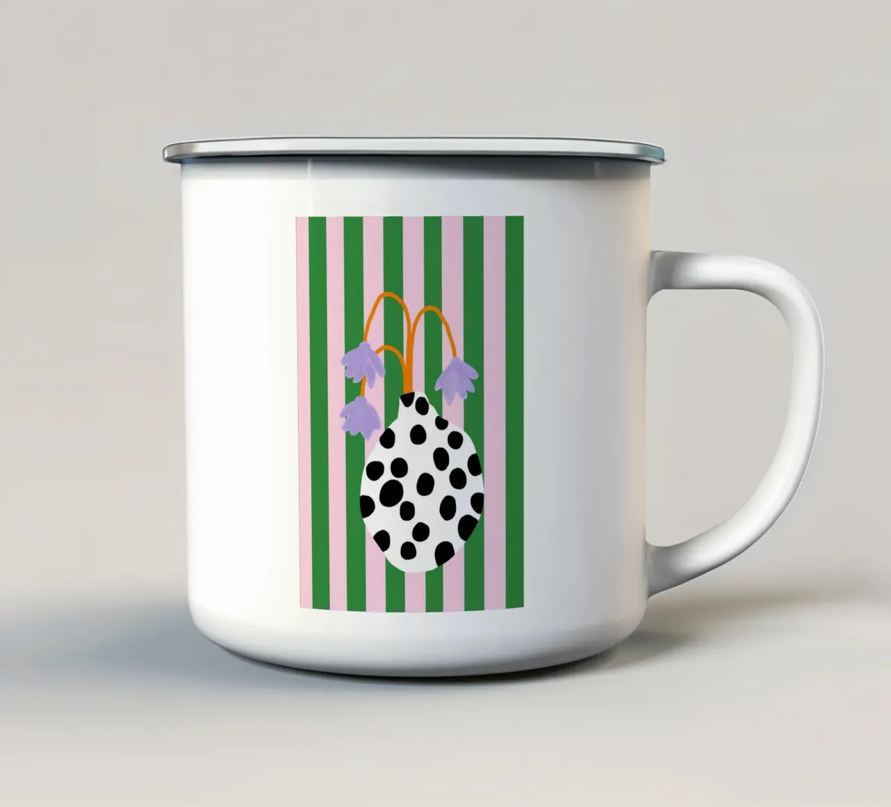 Vasenliebe dots tazza in smalto da Hej Ibiza by Ute Arnold