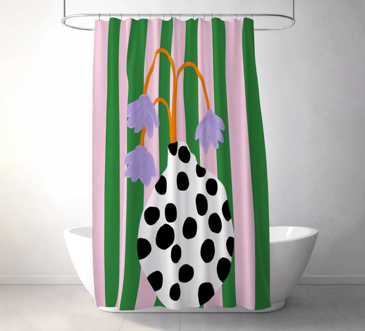 Vasenliebe dots rideau de douche de Hej Ibiza by Ute Arnold