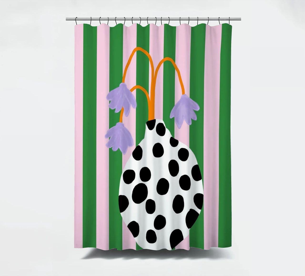 Vasenliebe dots rideau de douche de Hej Ibiza by Ute Arnold
