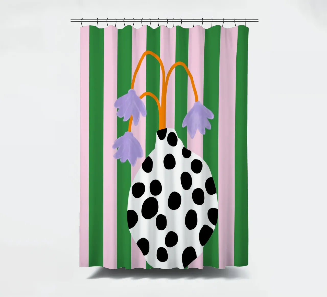 Vasenliebe dots tenda da doccia da Hej Ibiza by Ute Arnold