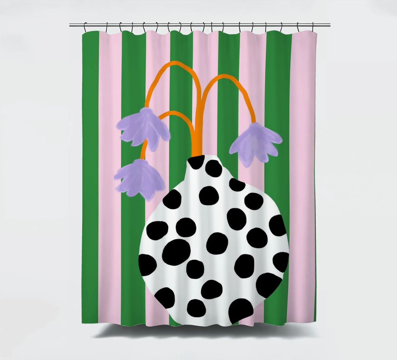 Vasenliebe dots rideau de douche de Hej Ibiza by Ute Arnold