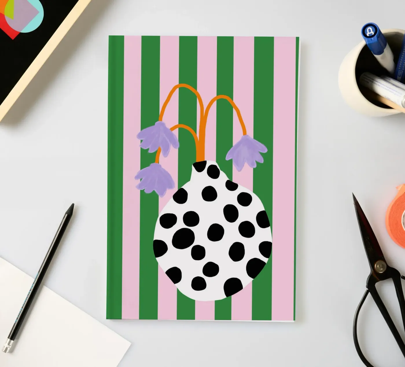 Vasenliebe dots notebook by Hej Ibiza by Ute Arnold