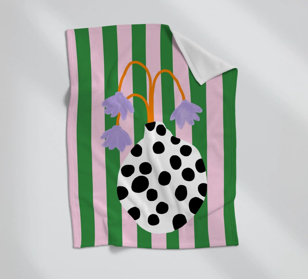 Vasenliebe dots plaid polaire de Hej Ibiza by Ute Arnold