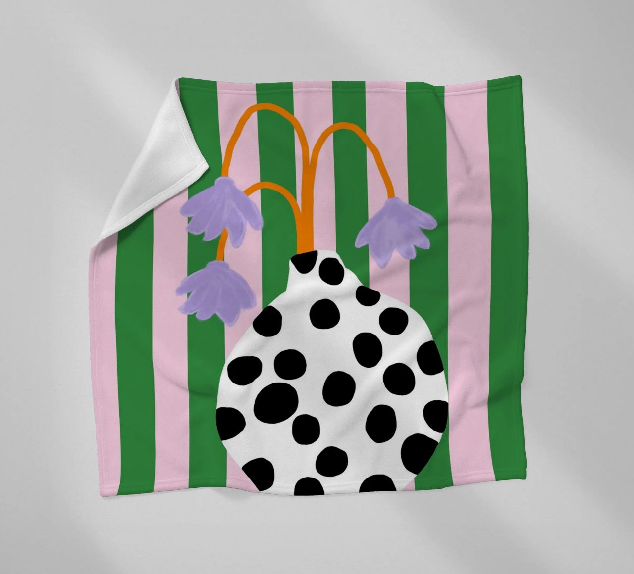 Vasenliebe dots plaid polaire de Hej Ibiza by Ute Arnold