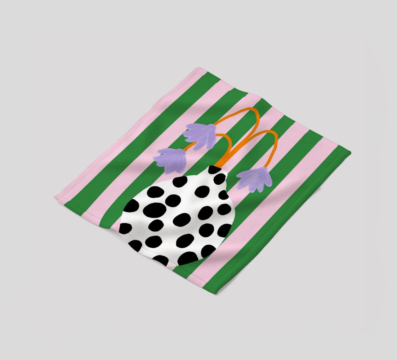 Vasenliebe dots plaid polaire de Hej Ibiza by Ute Arnold