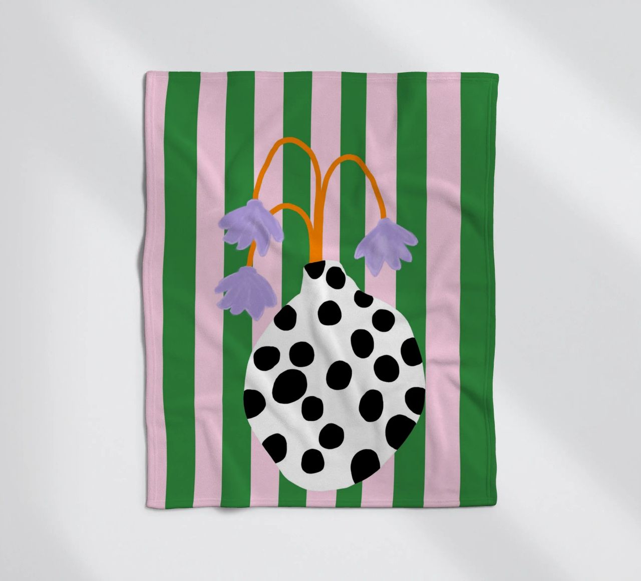 Vasenliebe dots plaid polaire de Hej Ibiza by Ute Arnold