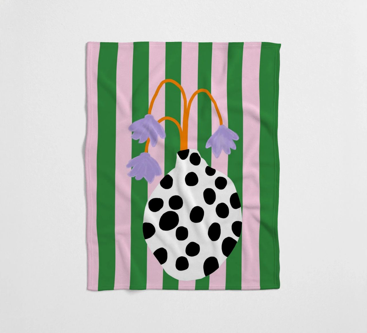 Vasenliebe dots plaid polaire de Hej Ibiza by Ute Arnold