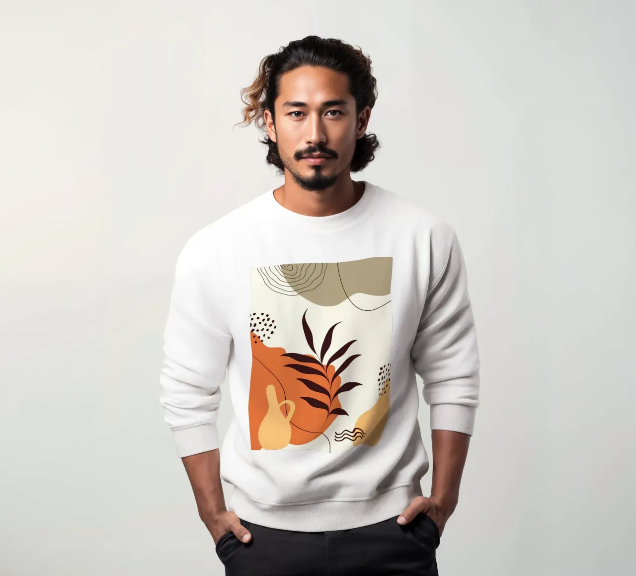 Forme di foglie scandinave felpa da Locquinn Fuller