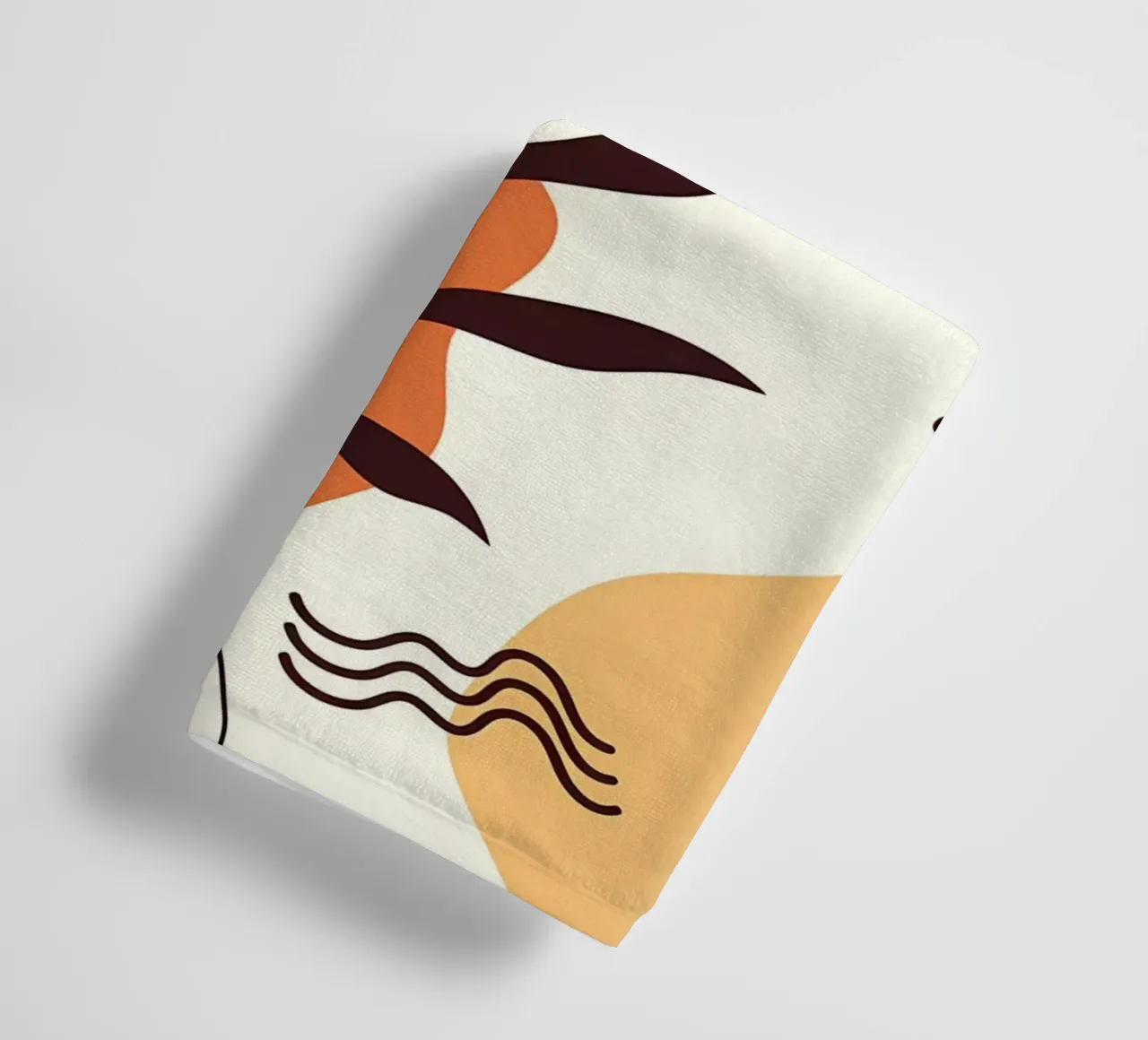 Scandinavian leaf shapes towel by Locquinn Fuller