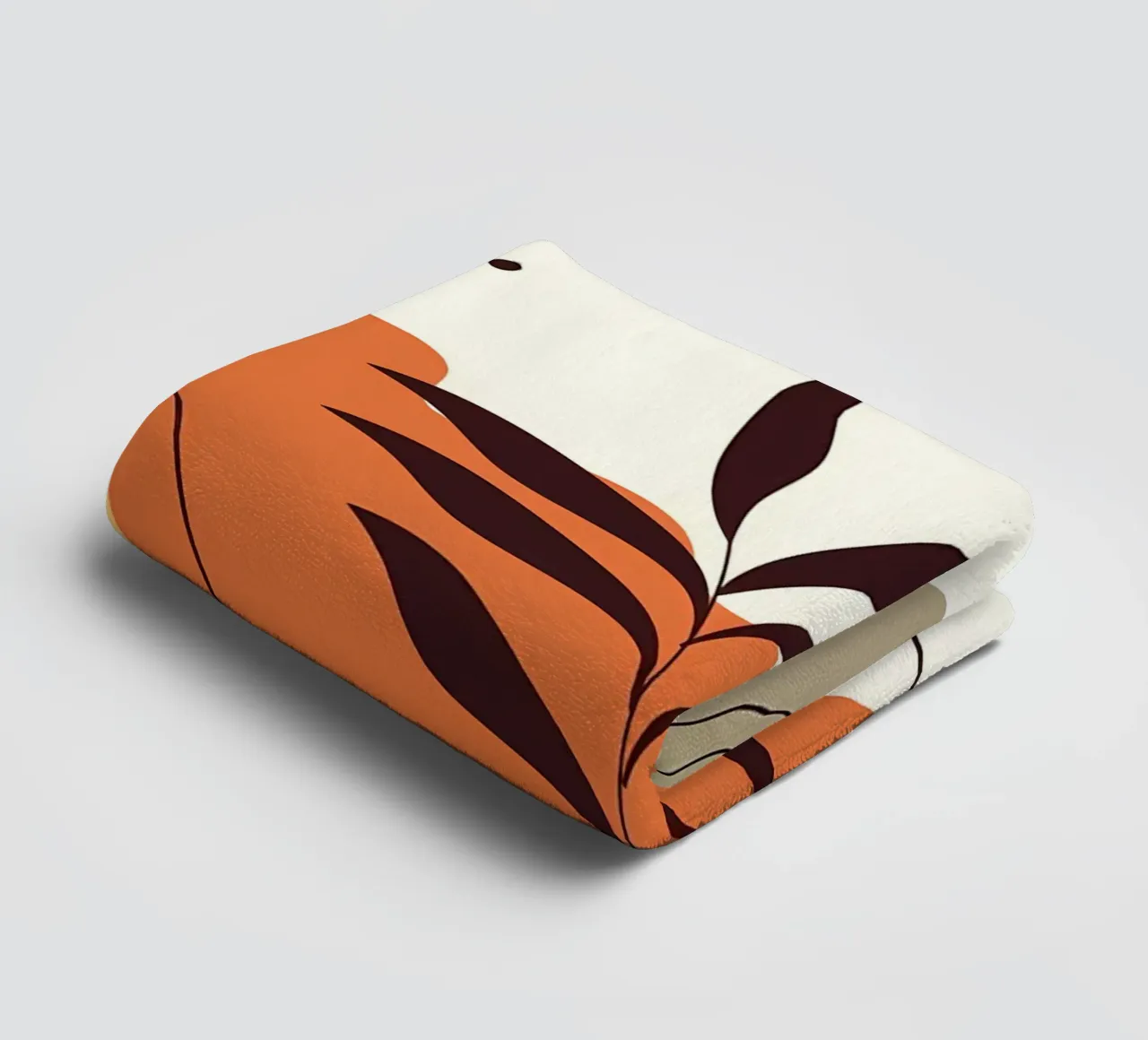 Scandinavian leaf shapes towel by Locquinn Fuller