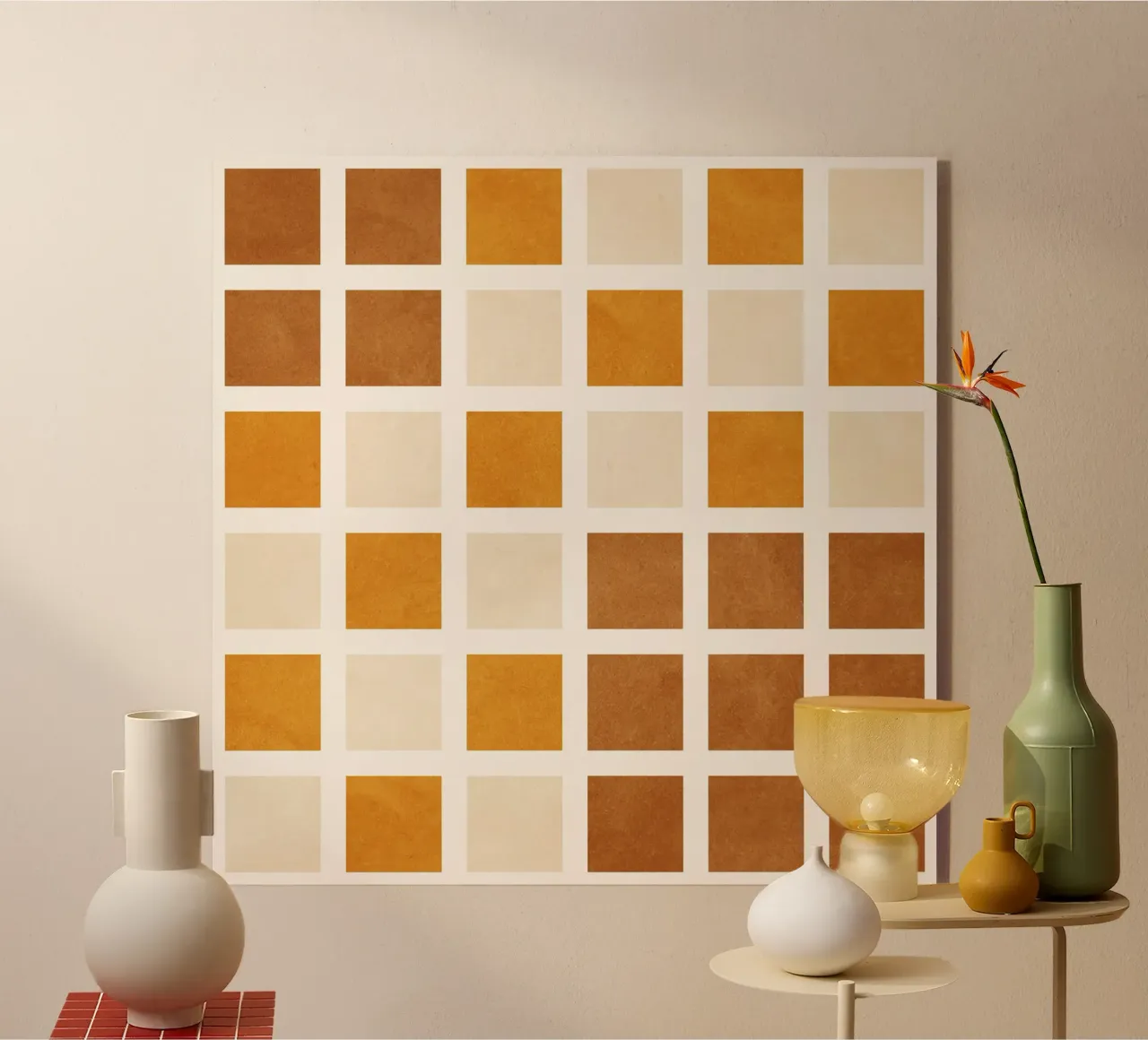 Brown Tiles plexiglass da Shapes and Flowers