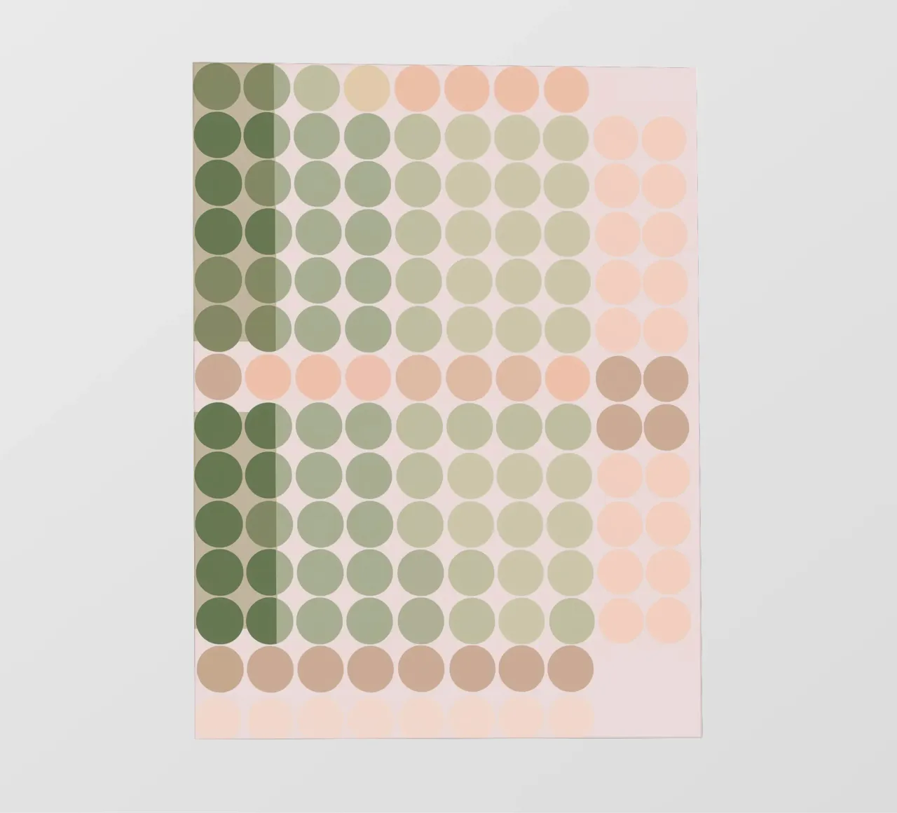 Fading circles | Estudio de color en rosa oscuro y oliva papel para pared de Autofocus