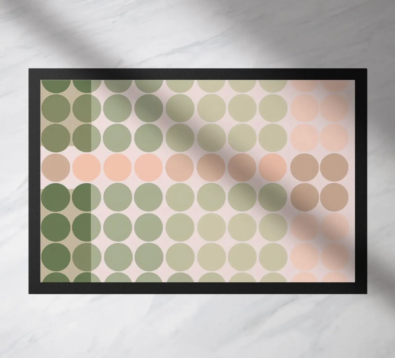 Fading circles | Estudio de color en rosa oscuro y oliva felpudo de Autofocus