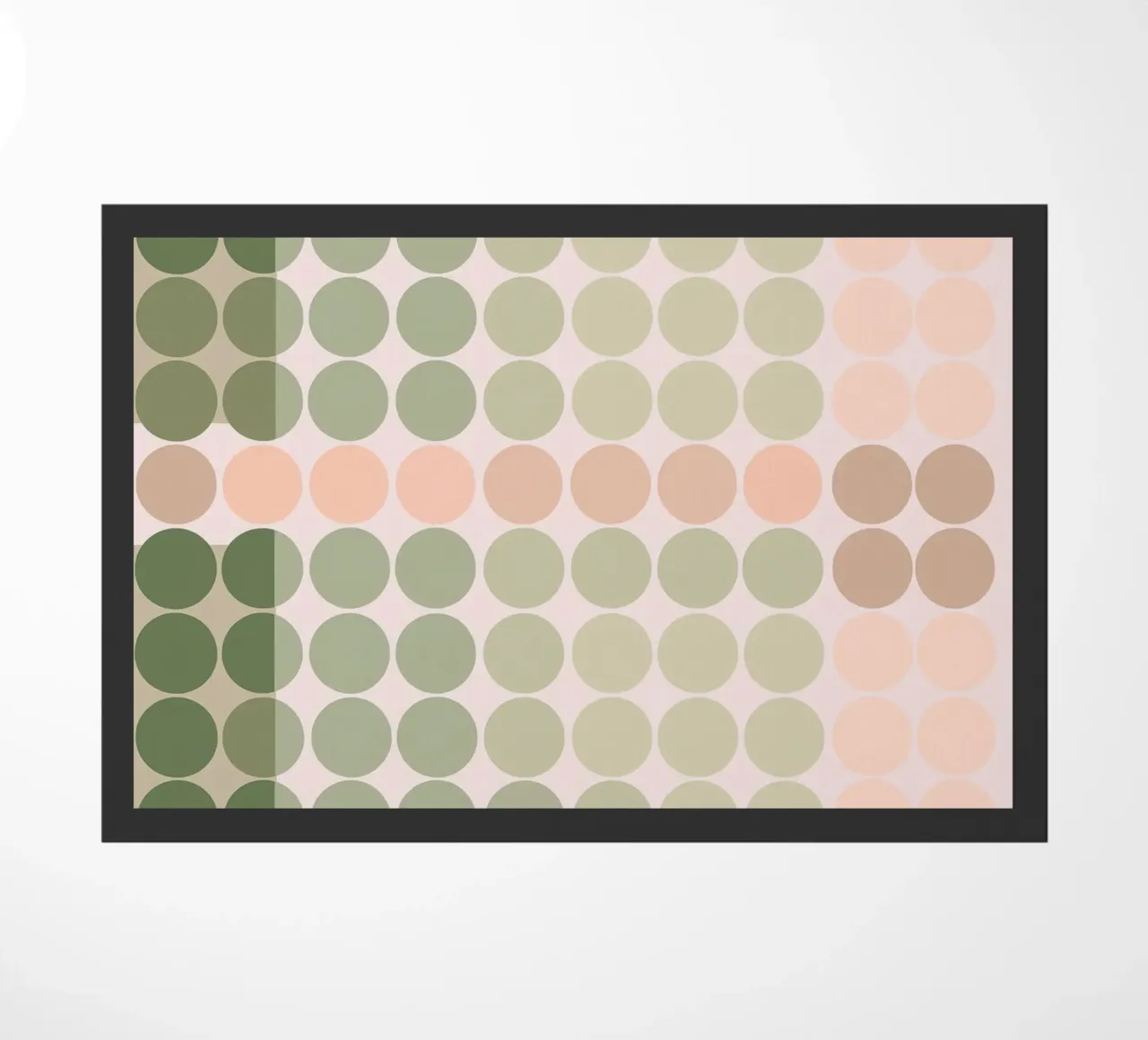 Fading circles | Estudio de color en rosa oscuro y oliva felpudo de Autofocus