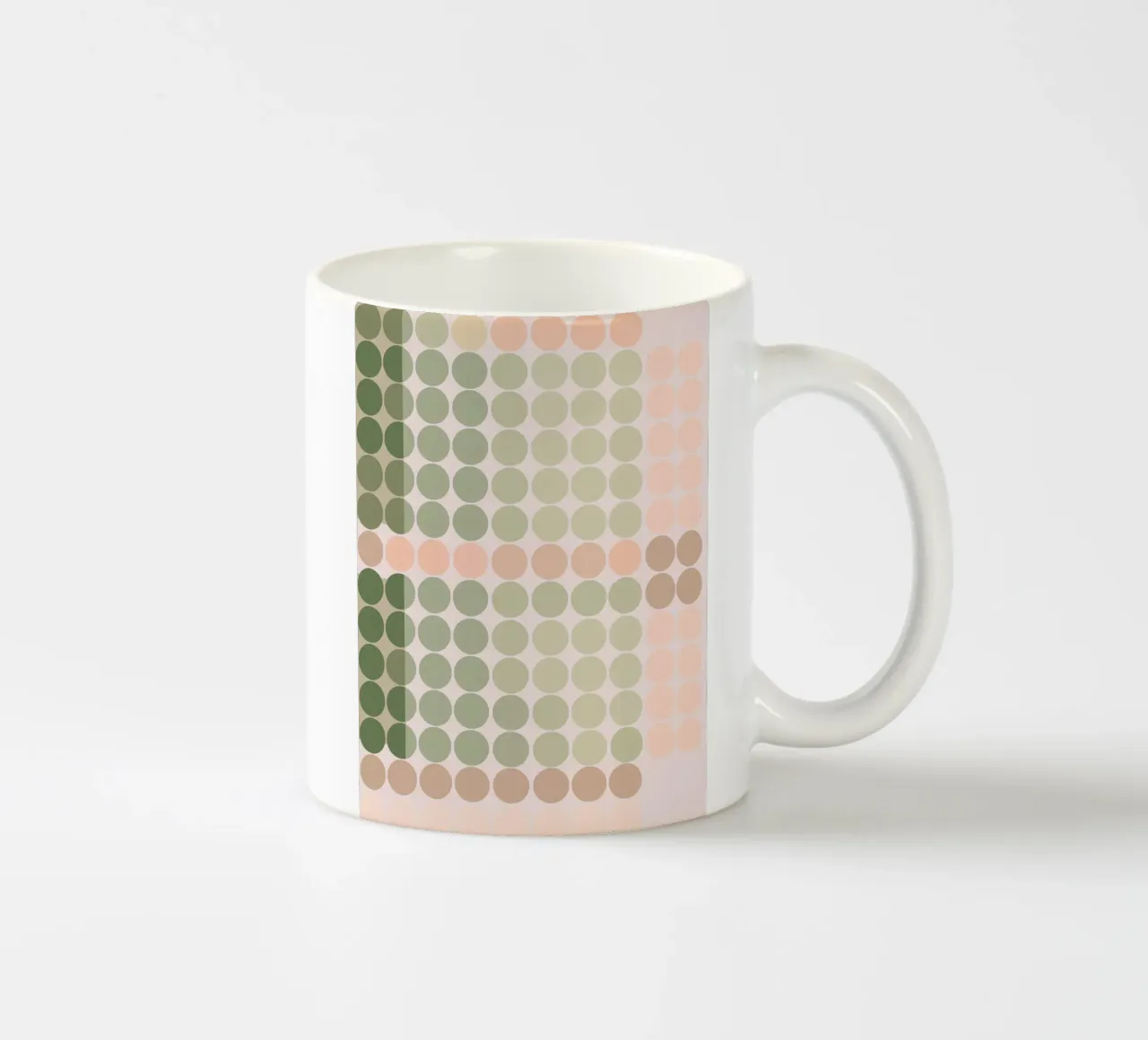 Cerchi in dissolvenza | Studio cromatico in rosa scuro e oliva tazza in ceramica da Autofocus