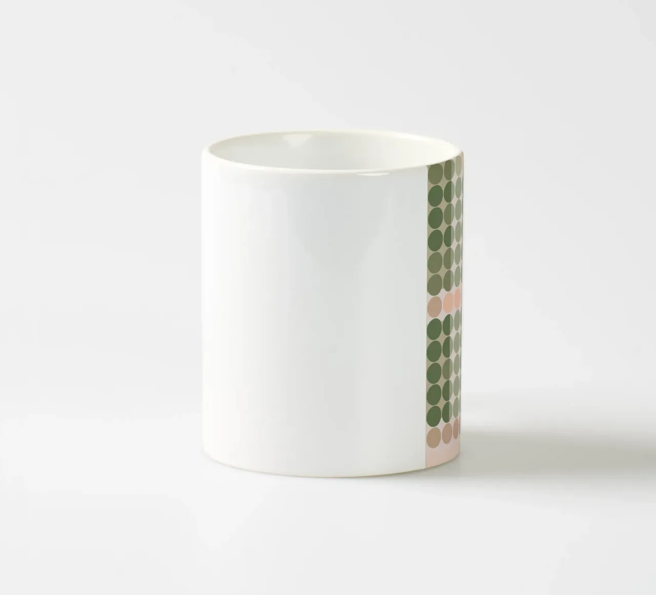 Cerchi in dissolvenza | Studio cromatico in rosa scuro e oliva tazza in ceramica da Autofocus
