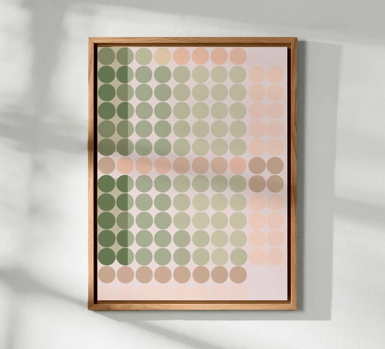 Fading circles | Estudio de color en rosa oscuro y oliva placa de forex de Autofocus