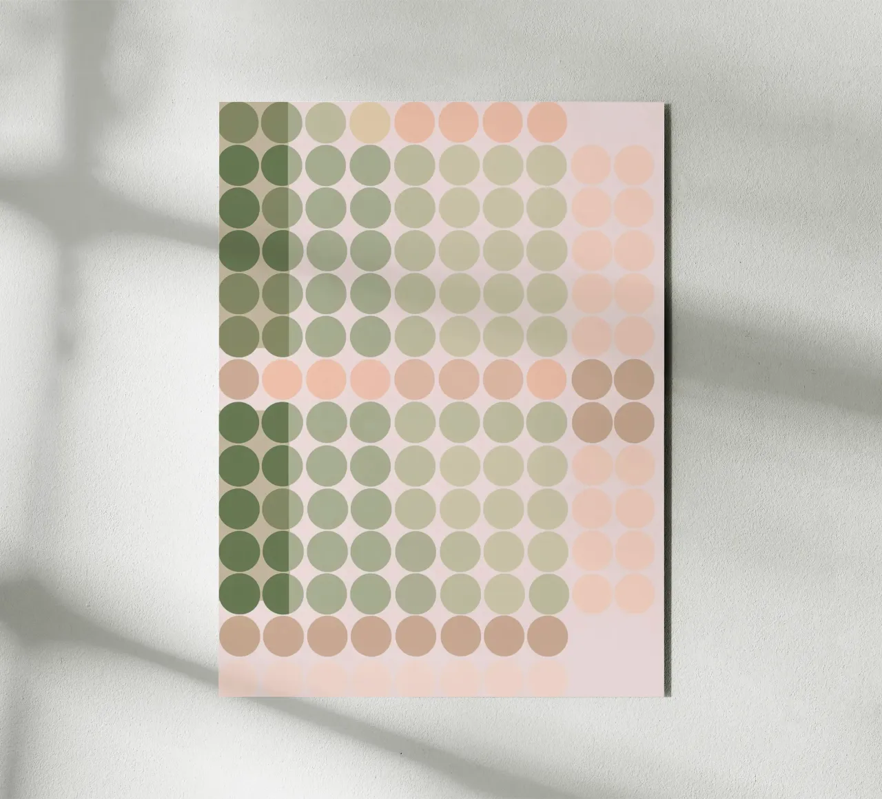 Fading circles | Estudio de color en rosa oscuro y oliva placa de forex de Autofocus