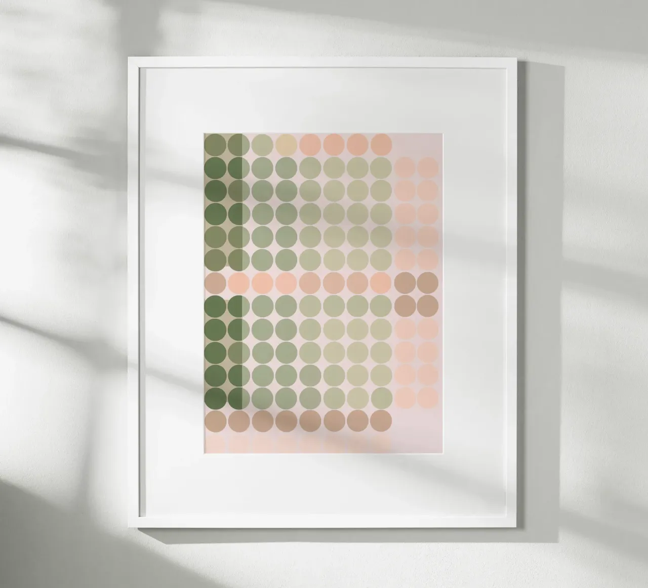 Cerchi in dissolvenza | Studio cromatico in rosa scuro e oliva carta hahnemühle da Autofocus