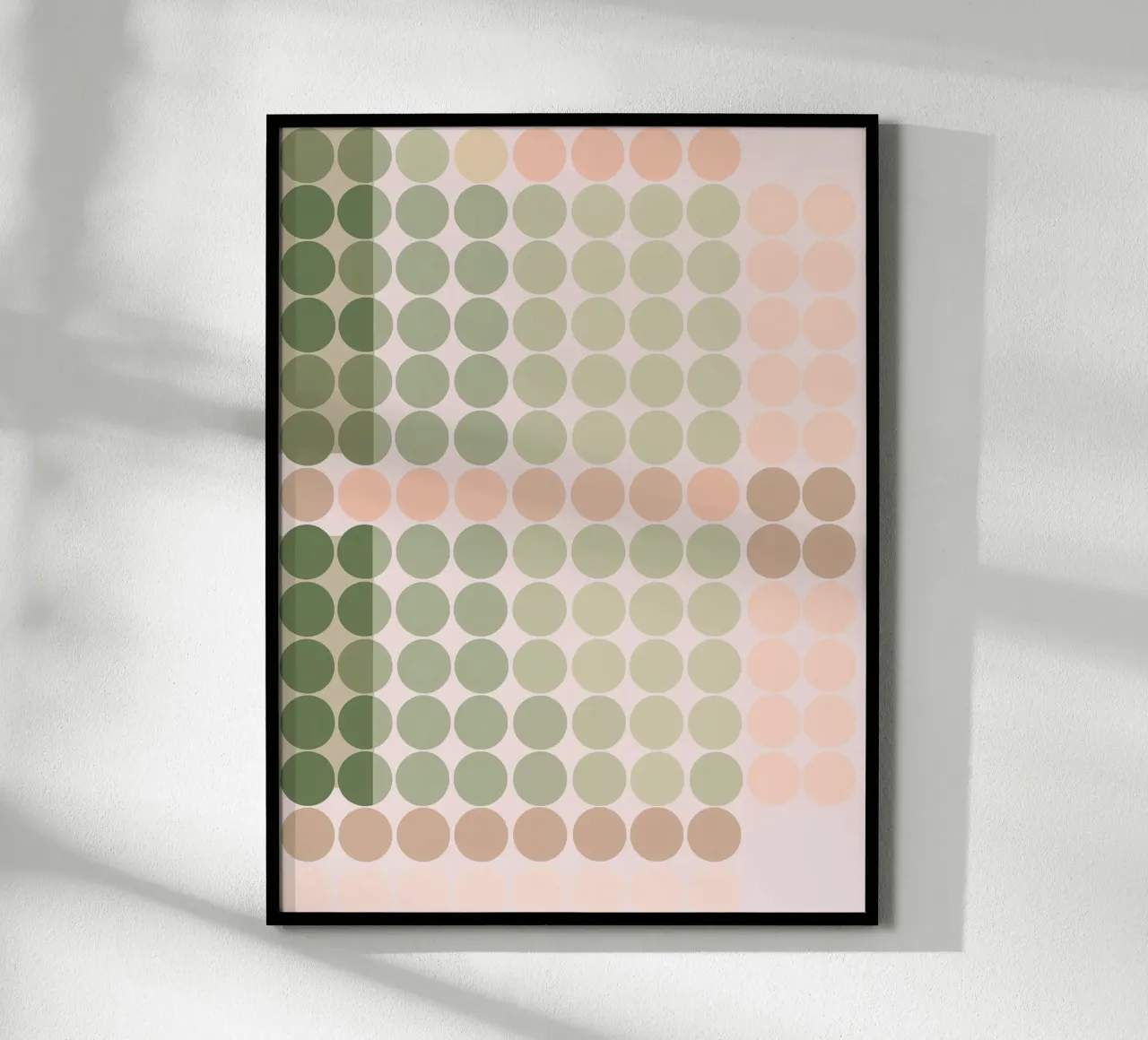 Cerchi in dissolvenza | Studio cromatico in rosa scuro e oliva carta hahnemühle da Autofocus