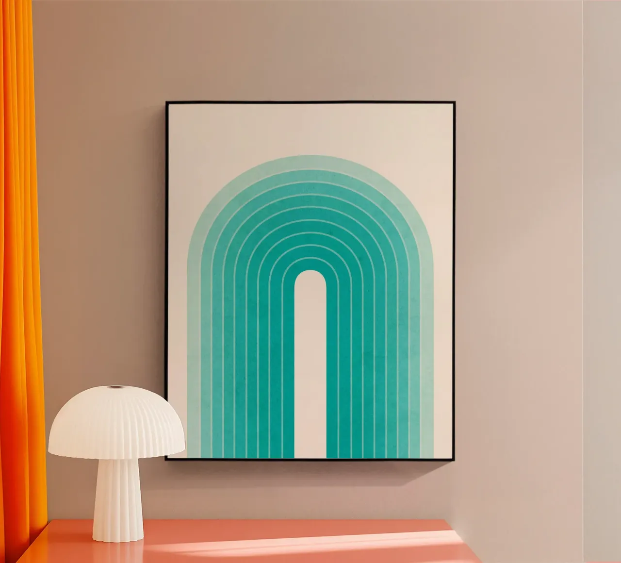 Teal Lines plexiglass da Shapes and Flowers