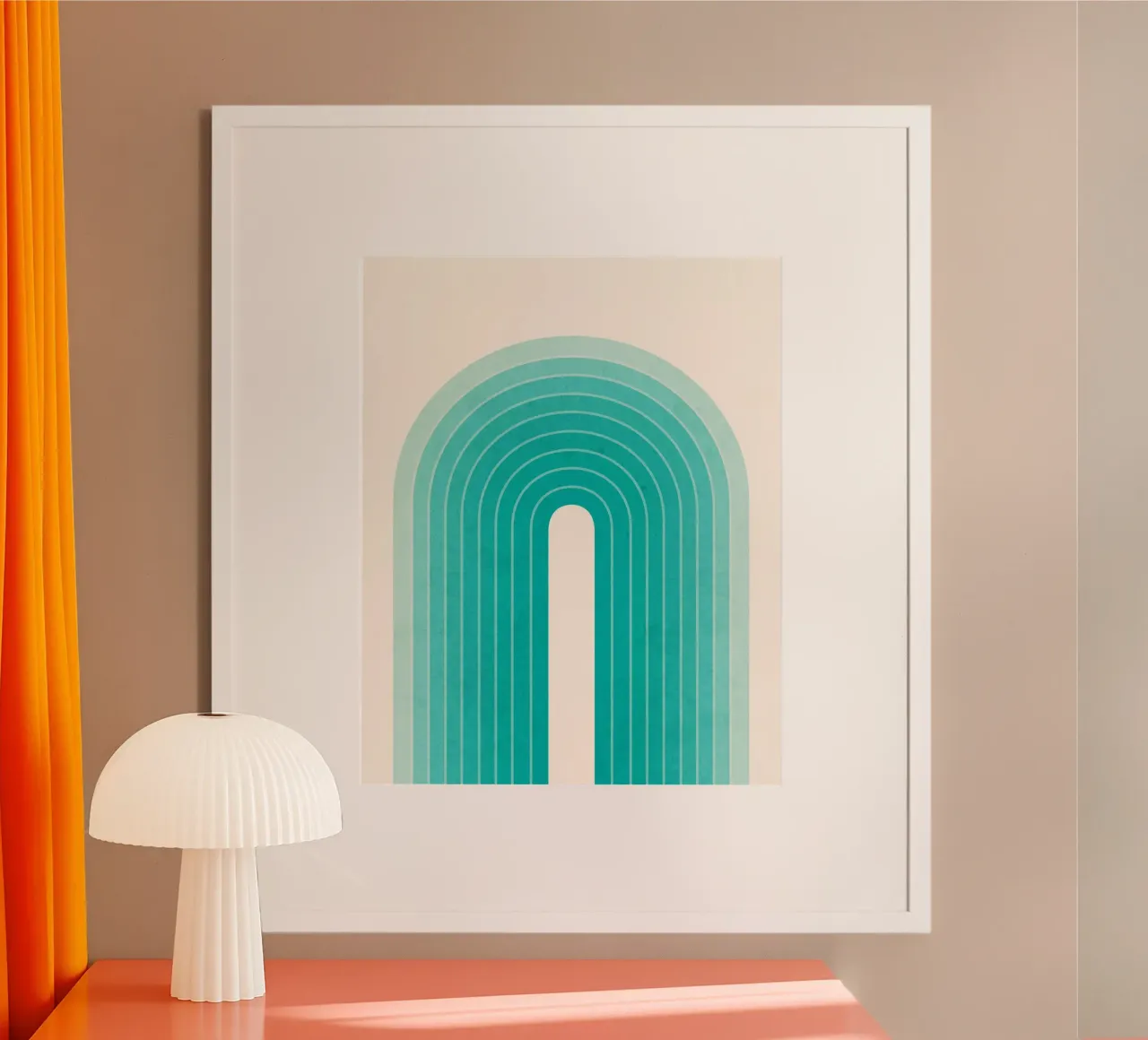 Teal Lines poster da Shapes and Flowers
