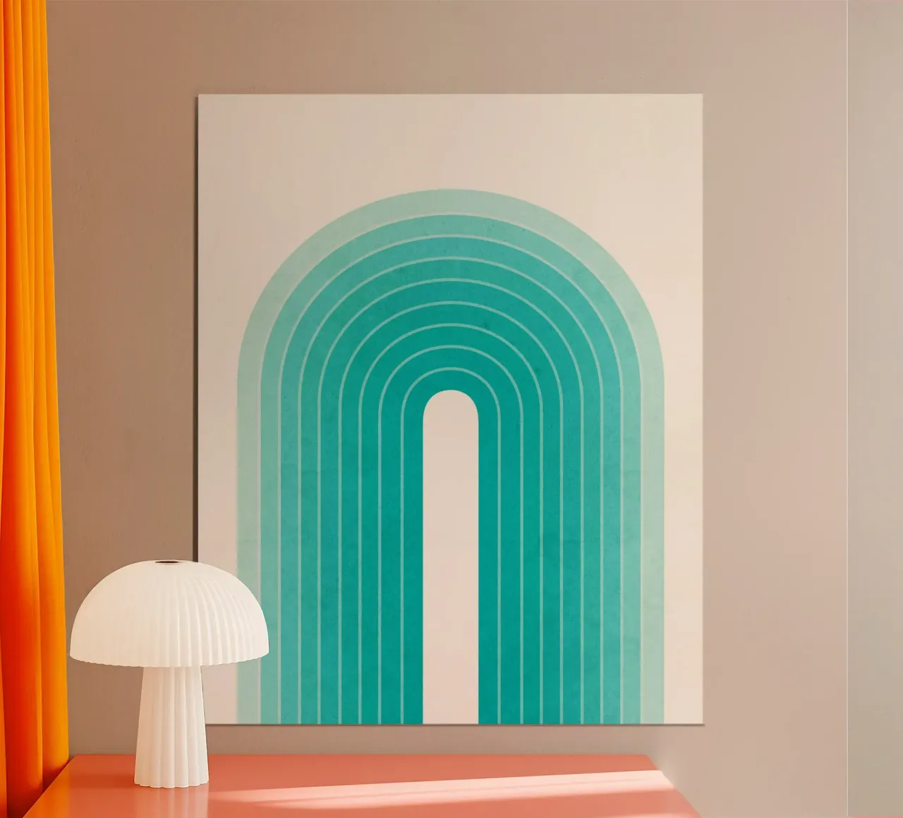 Teal Lines poster da Shapes and Flowers