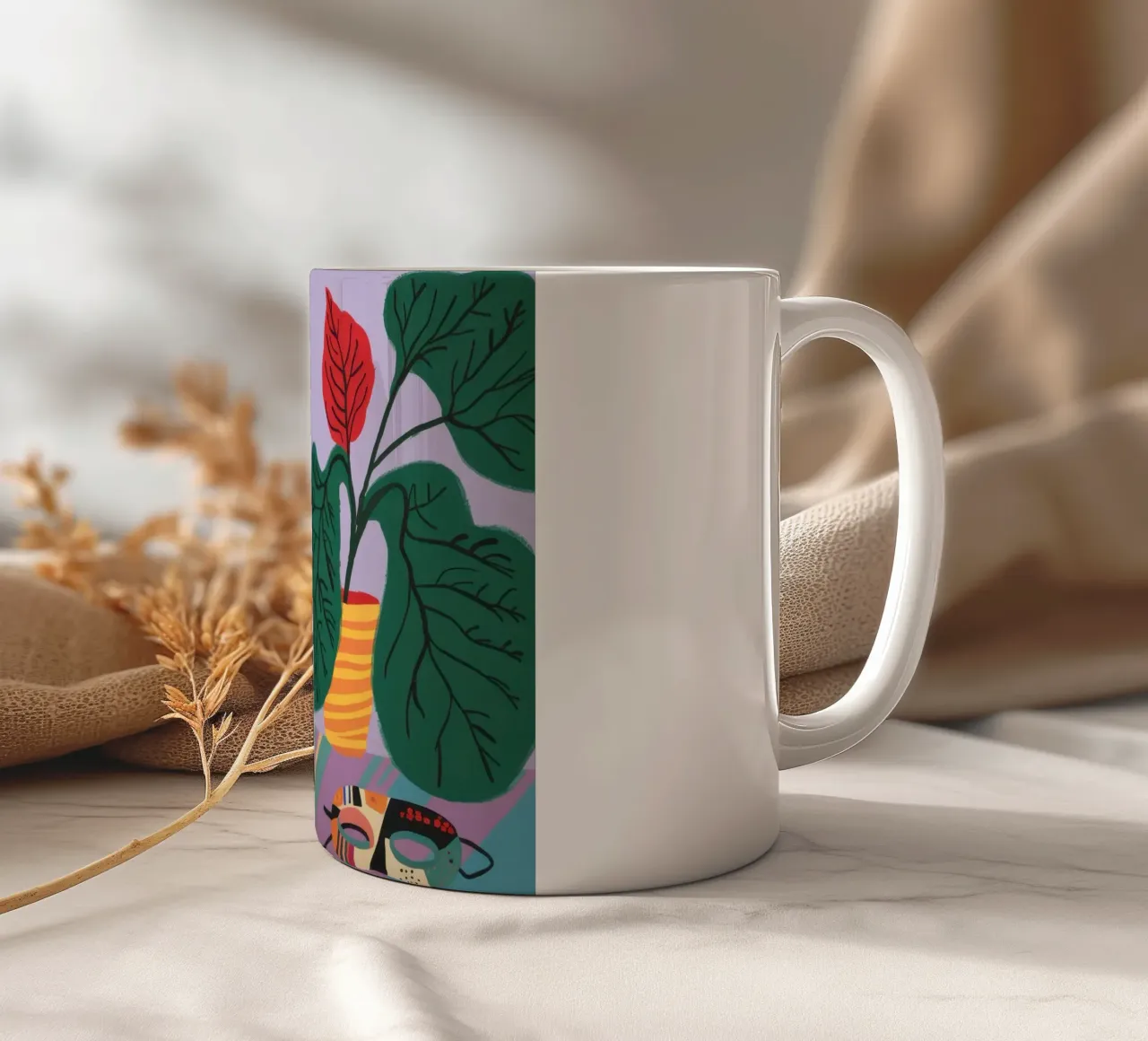 Angolo delle piante bohémien tazza in ceramica da Sun Riser