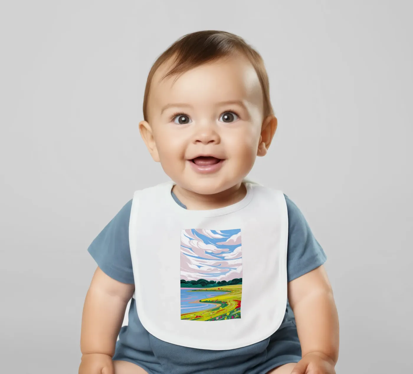 Paesaggio drammatico del cielo bavaglino da Sun Riser