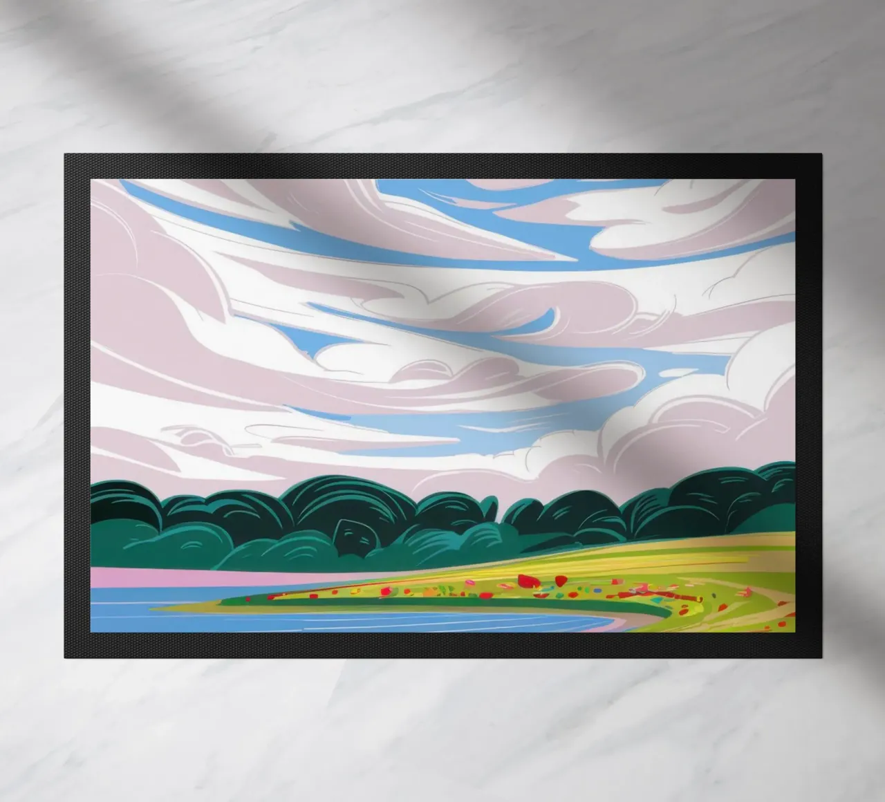 Dramatic Sky Landscape doormat by Sun Riser