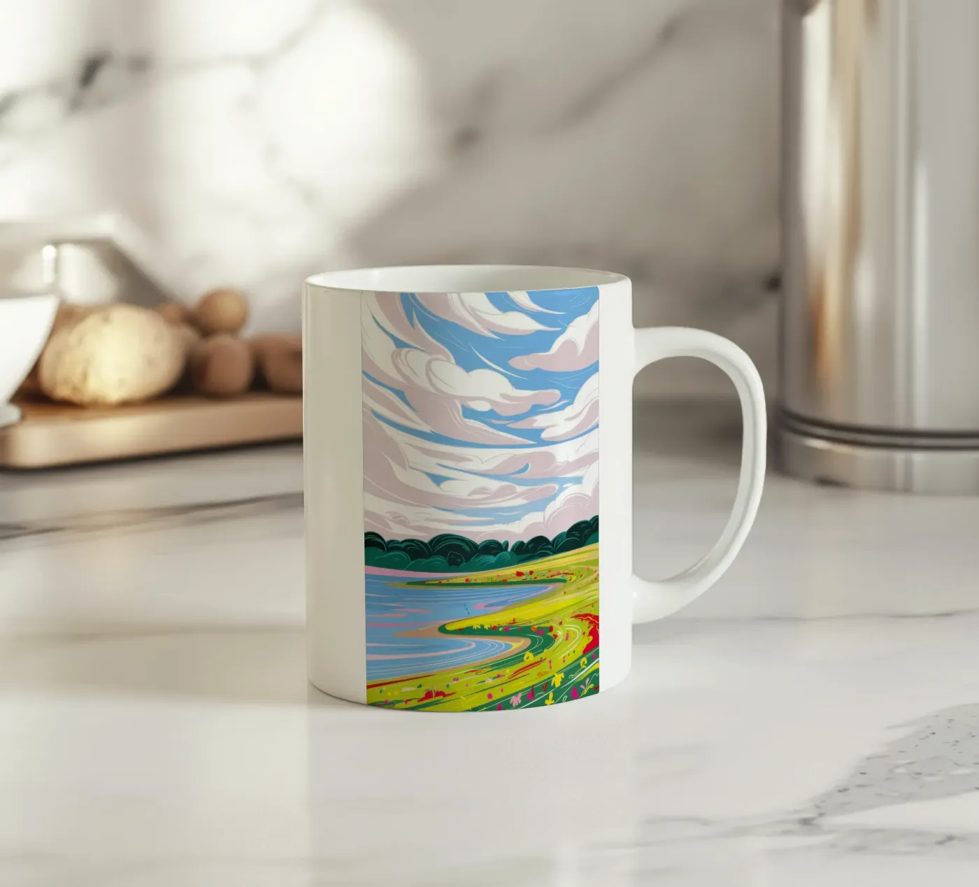 Dramatic Sky Landscape ceramic mug by Sun Riser