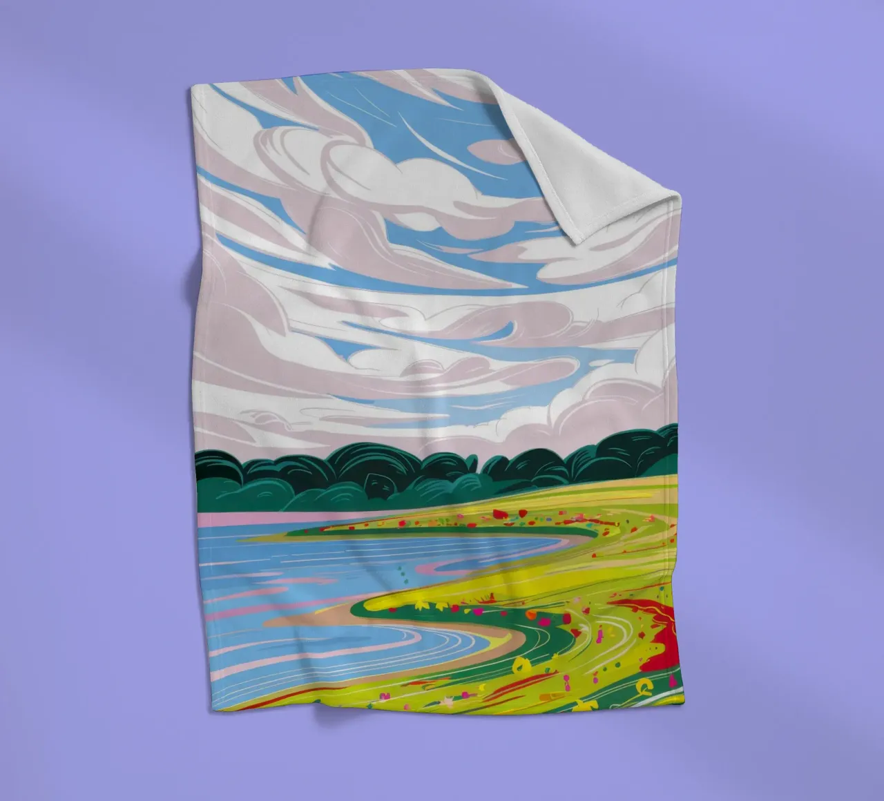 Dramatische Himmelslandschaft Fleecedecke von Sun Riser