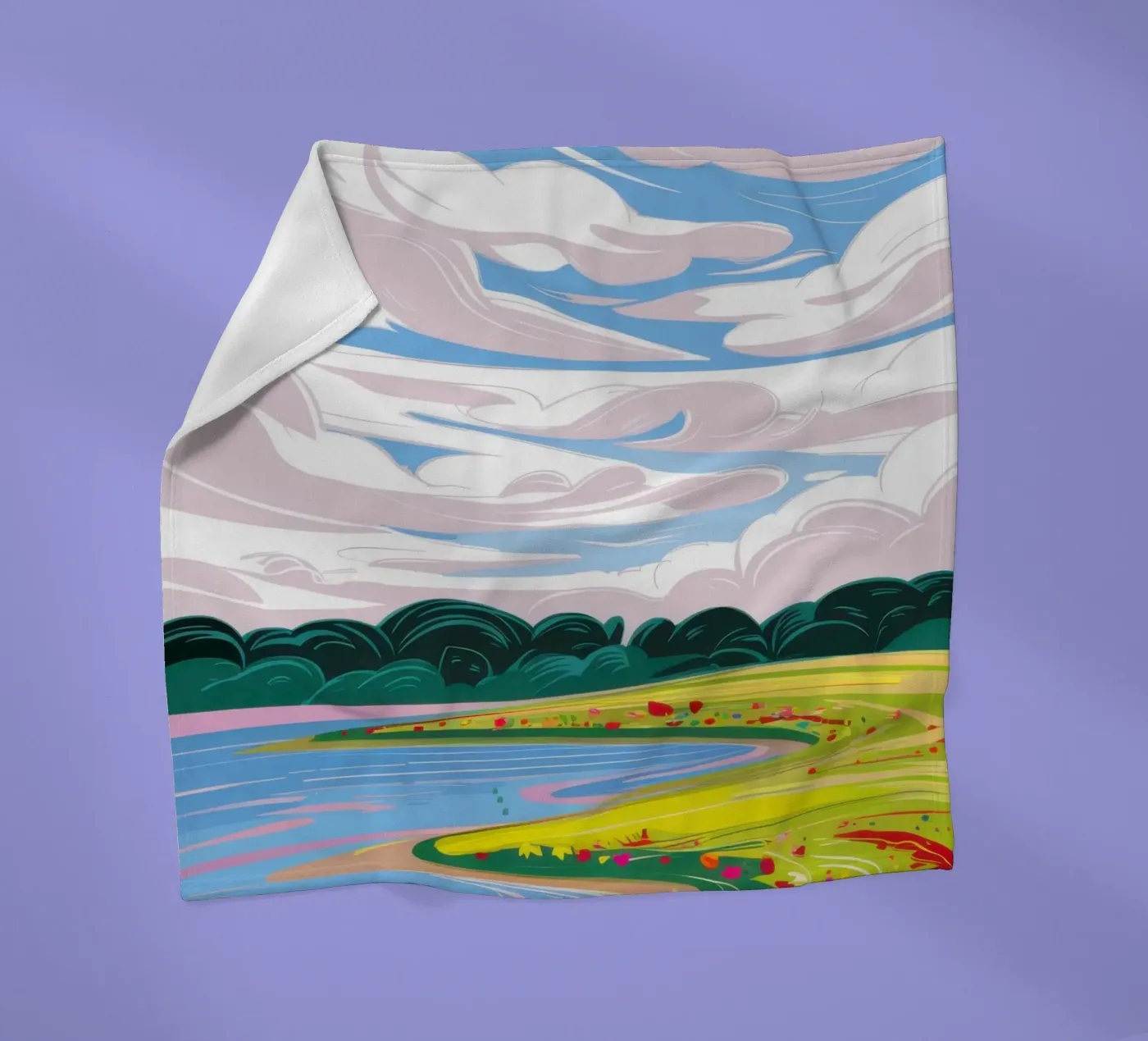 Dramatic Sky Landscape fleecedeken van Sun Riser