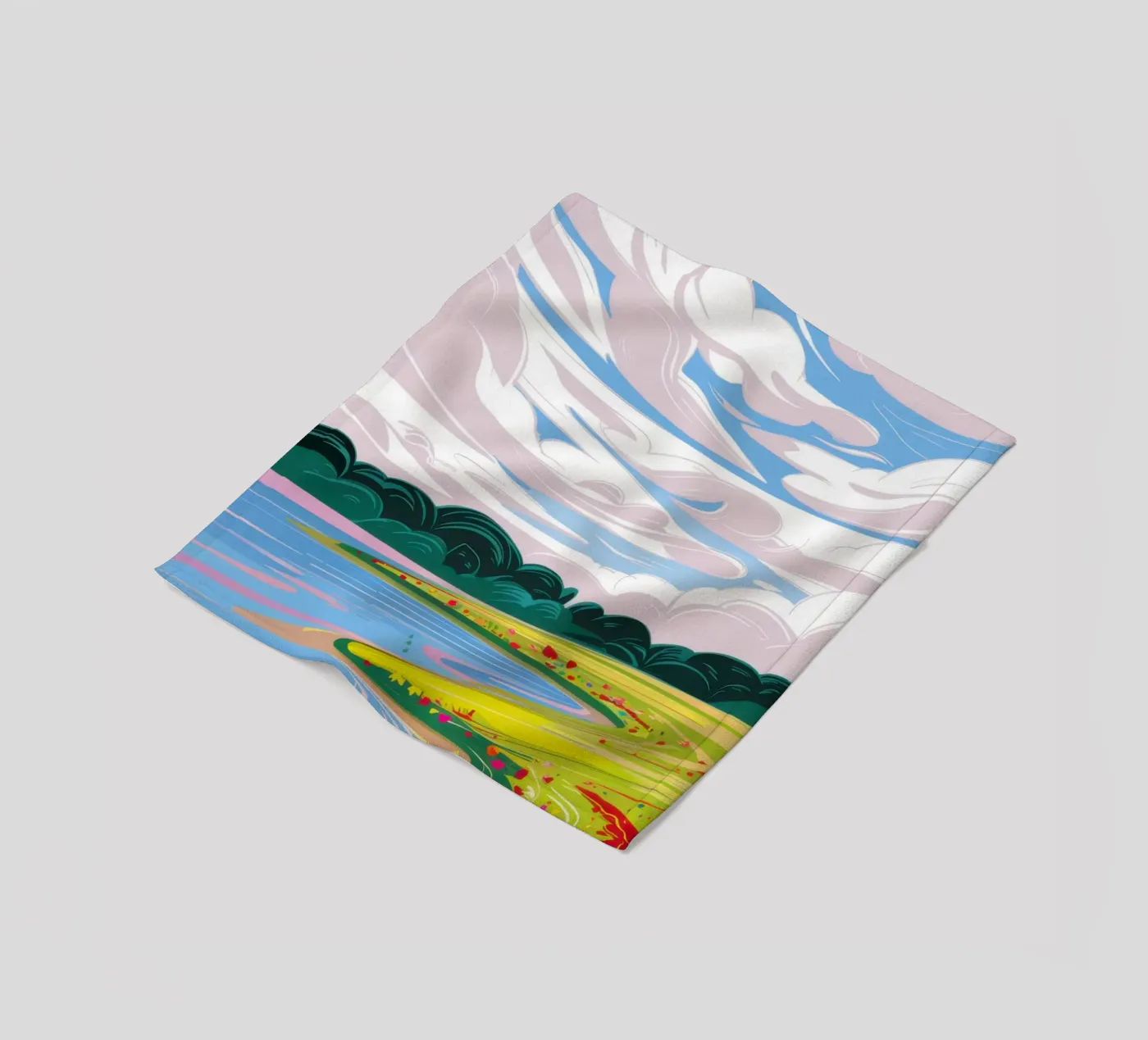 Dramatic Sky Landscape fleecedeken van Sun Riser